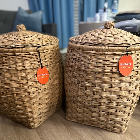 NWT SOLD OUT Opalhouse Target Jungalow RARE Rattan XL Storage Basket Bin w/ Lid - Picture 7 of 10